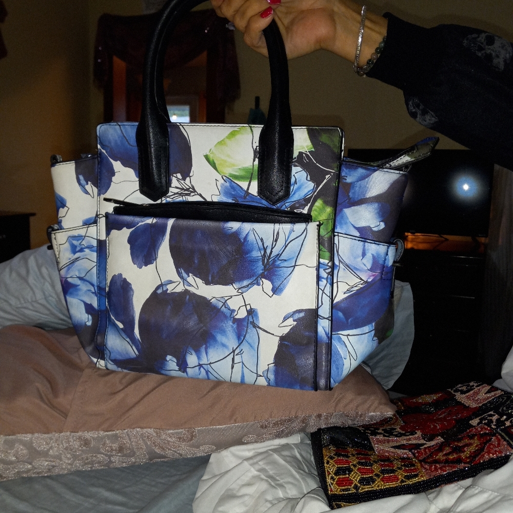 REED Atlantique satchel handbag in Hampton Peony Blue.